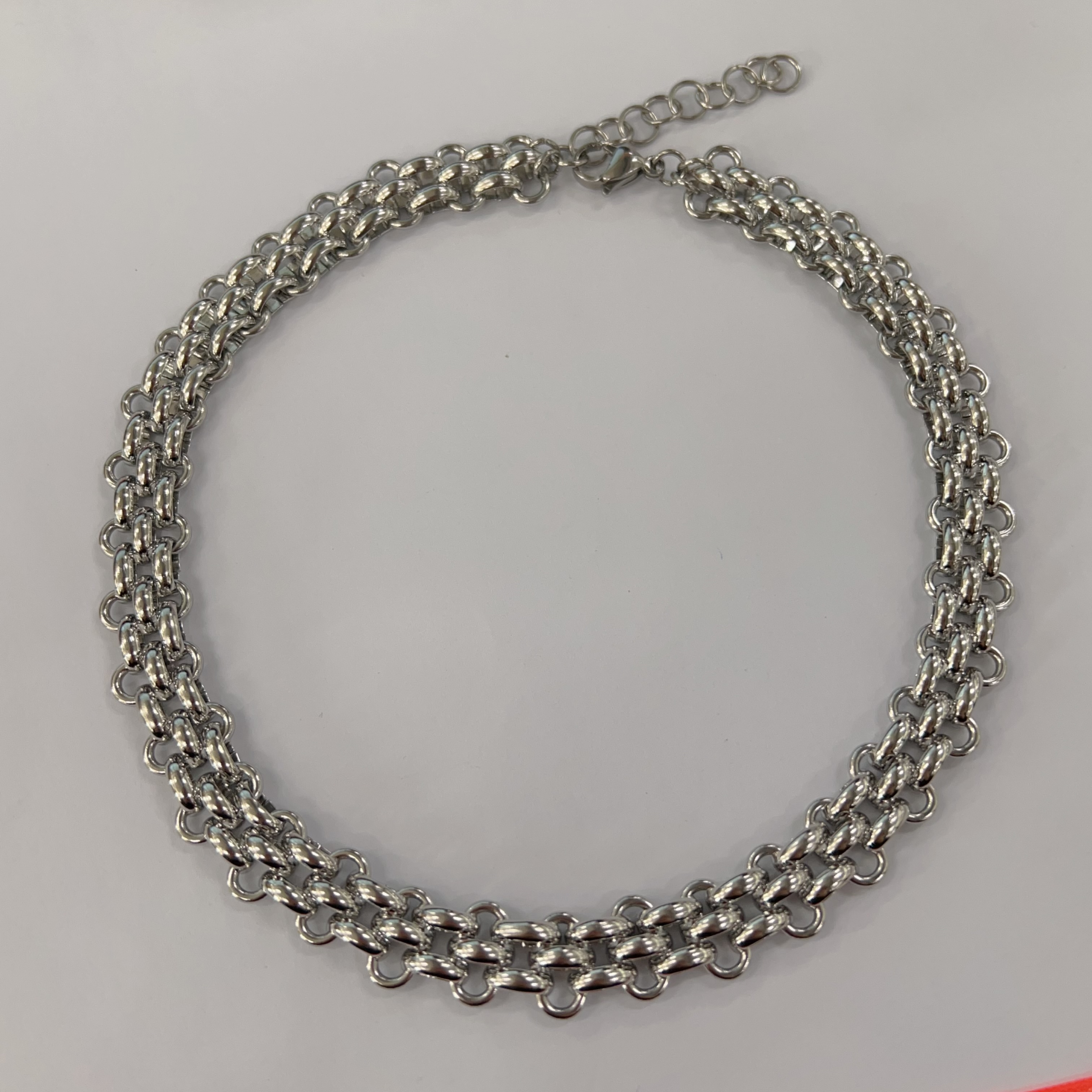 Wholesale Classic Style Solid Color Stainless Steel Plating 18k Gold Plated Bracelets Necklace display picture 5