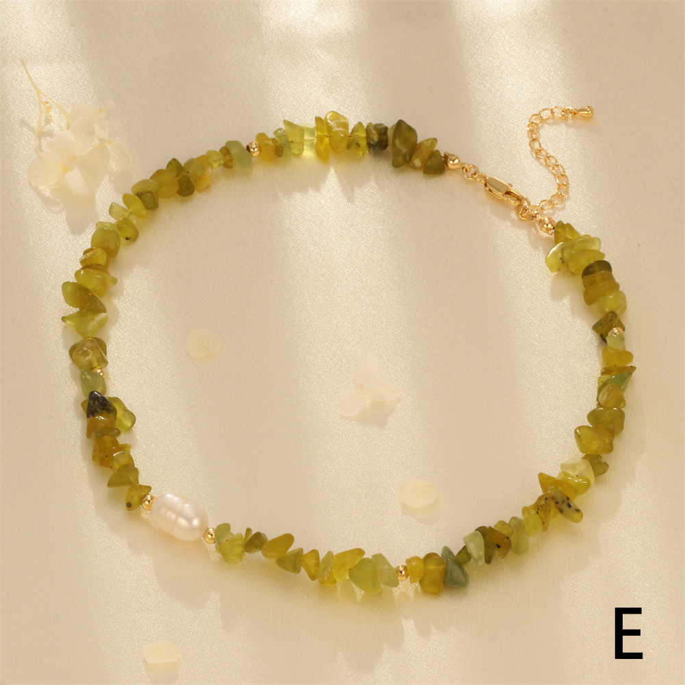 Einfacher Stil Irregulär Süßwasserperle Stein Perlen Überzug 18 Karat Vergoldet Halsband display picture 14