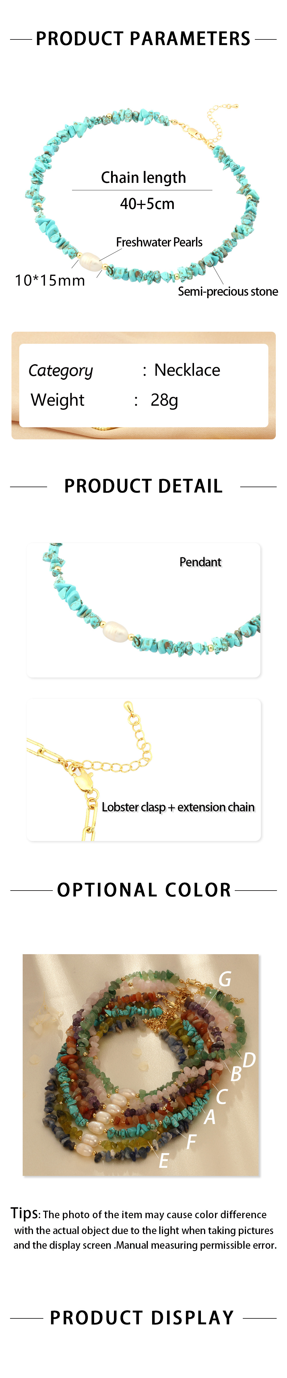 Einfacher Stil Irregulär Süßwasserperle Stein Perlen Überzug 18 Karat Vergoldet Halsband display picture 1