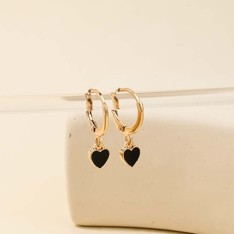 1 Pair Ig Style Sweet Heart Shape Alloy Drop Earrings display picture 2