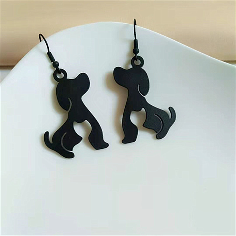 1 Pair Cute Dog Iron Drop Earrings display picture 2