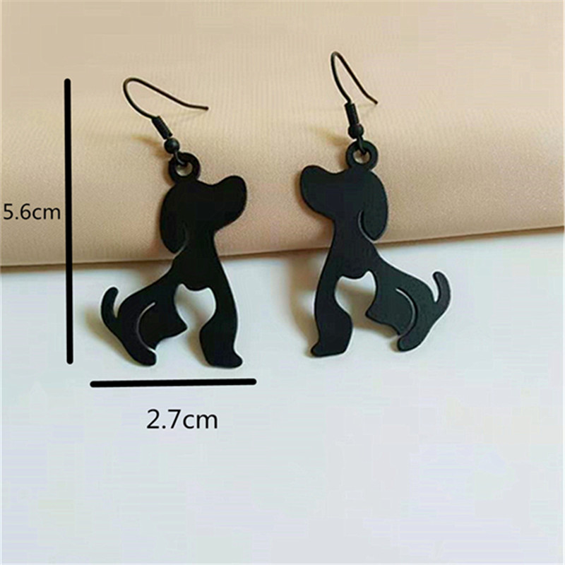 1 Pair Cute Dog Iron Drop Earrings display picture 1