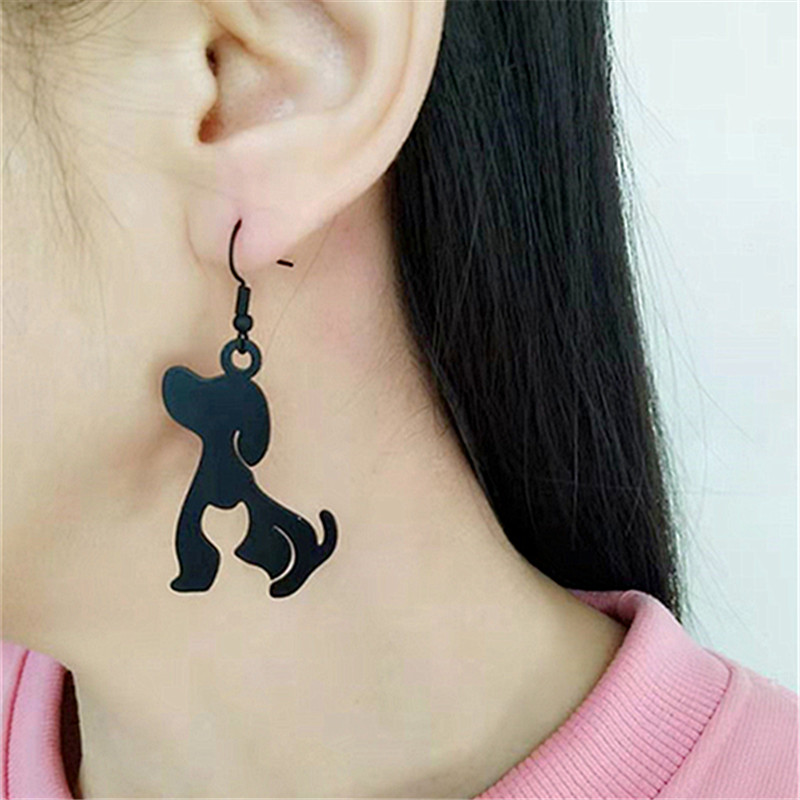 1 Pair Cute Dog Iron Drop Earrings display picture 4