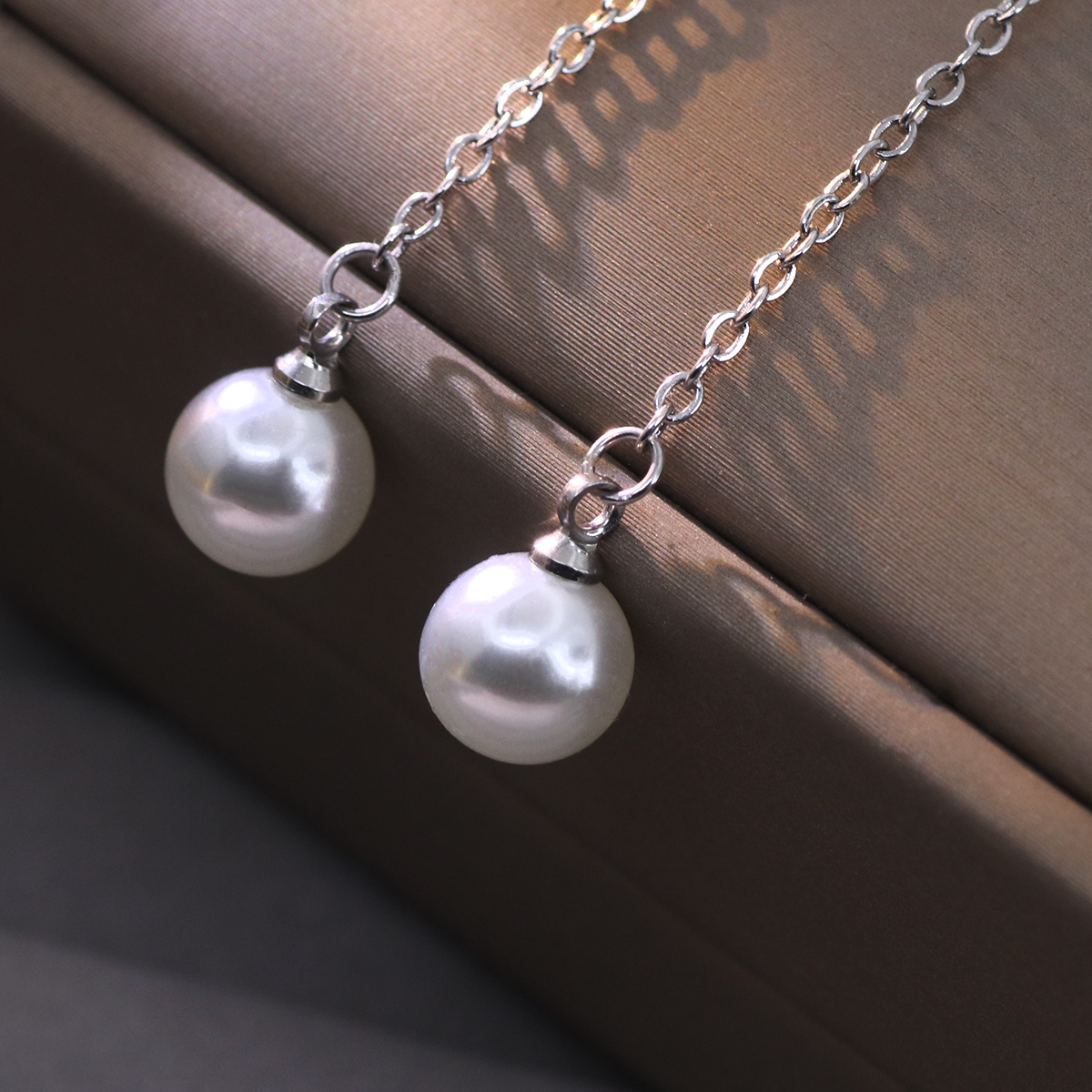 1 Paar Elegant Schneeflocke Überzug Inlay Kupfer Künstliche Perlen Künstlicher Diamant Versilbert Tropfenohrringe display picture 17