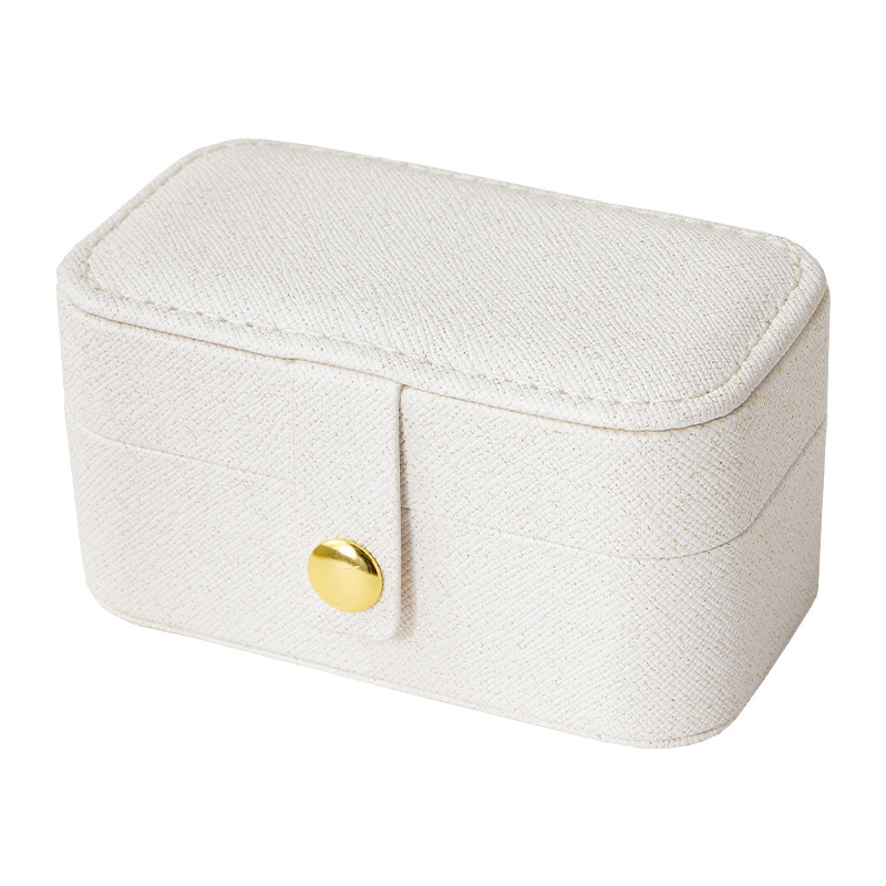 Classic Style Solid Color Layered Buckle Jewelry Boxes display picture 3