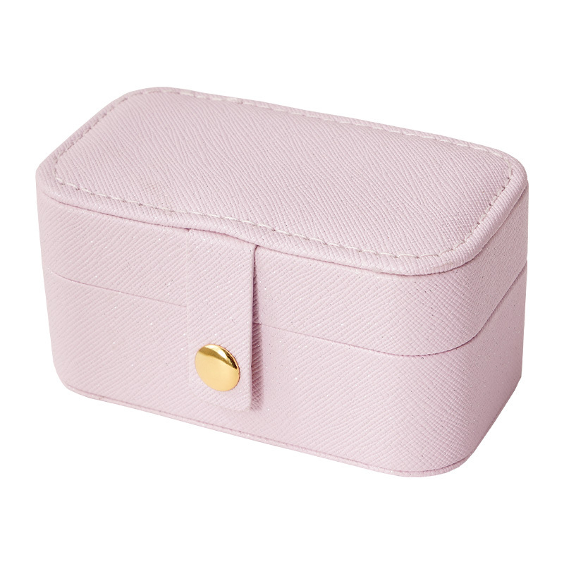 Classic Style Solid Color Layered Buckle Jewelry Boxes display picture 4