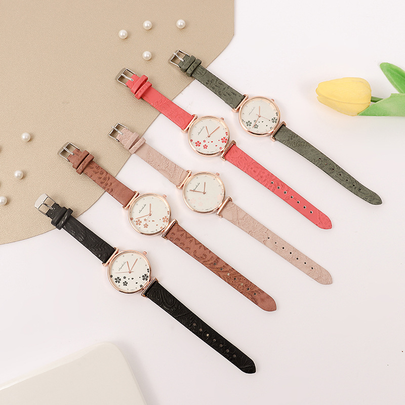 Classic Style Solid Color Buckle Quartz Women's Watches display picture 9