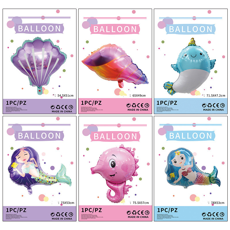 Cartoon Style Cute Animal Mermaid Aluminum Film Holiday Party Balloons display picture 4