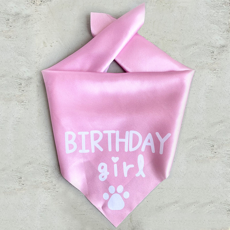 Cute Satin Cloth Birthday Letter Pet Scarf display picture 4