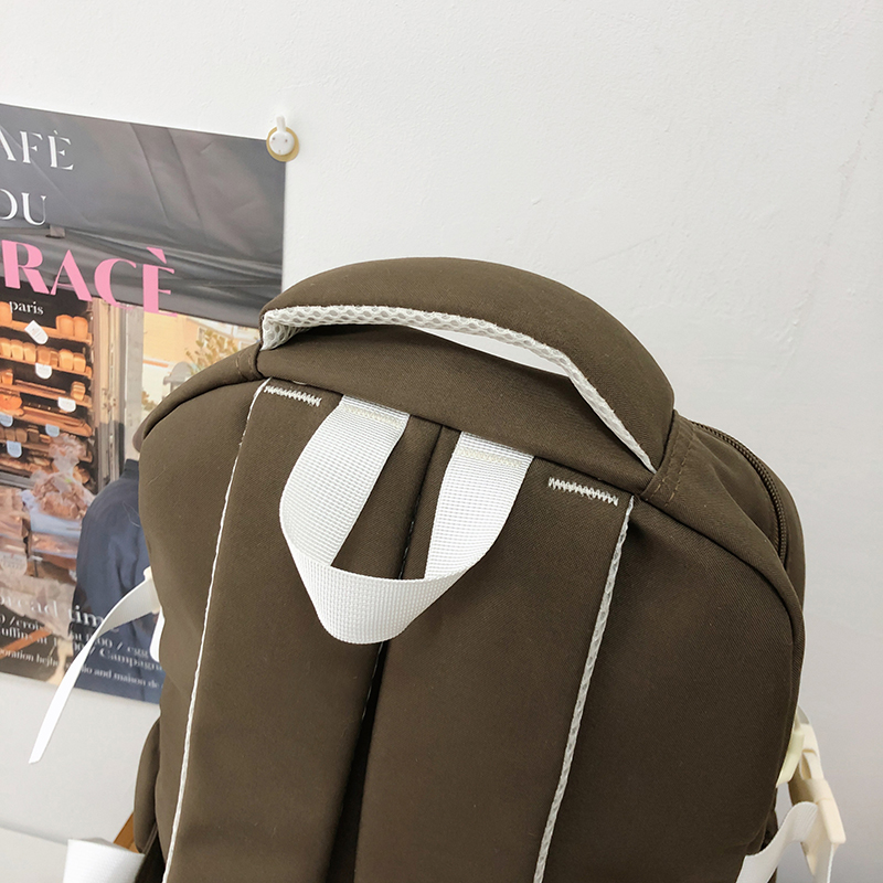 One Size Solid Color School Women's Backpack display picture 6