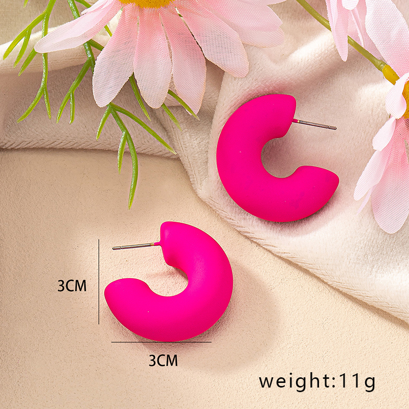 1 Pair Simple Style Commute C Shape Stoving Varnish Plating Alloy Gold Plated Ear Studs display picture 6