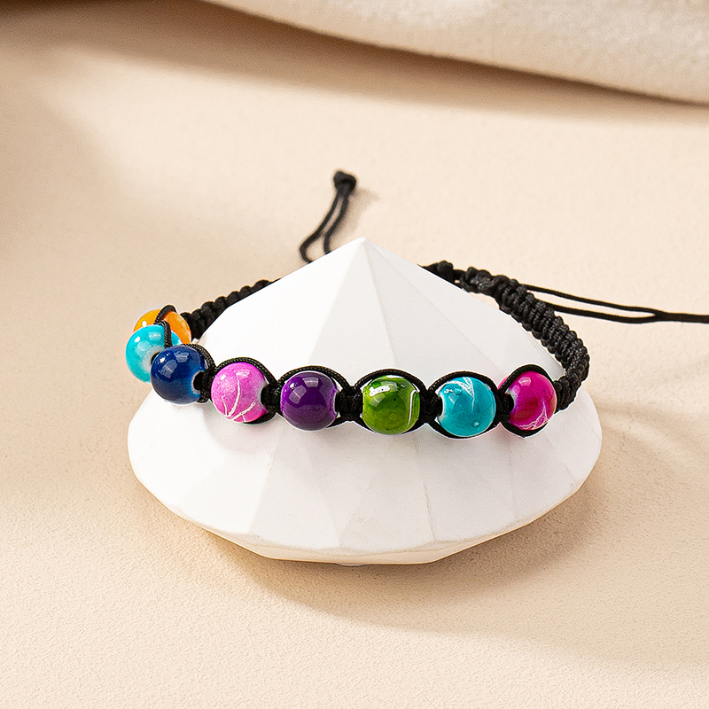 Ig Style Retro Commute Round Rope Beaded Knitting Women's Bracelets display picture 7