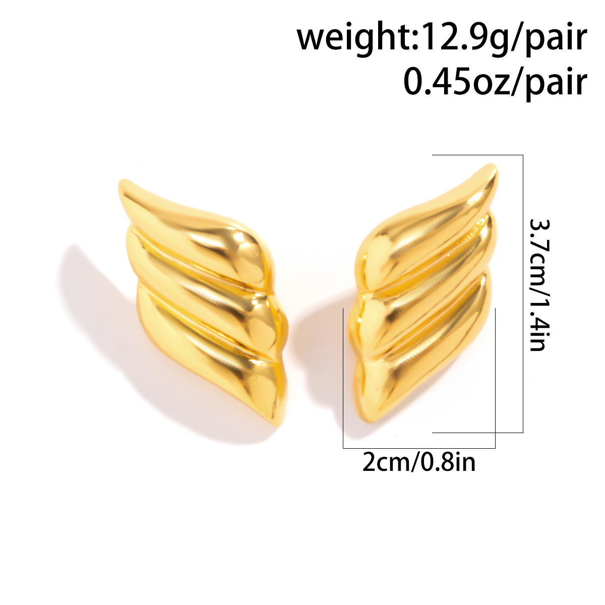 1 Pair Elegant Retro Classic Style Wings Three-dimensional Alloy Ear Studs display picture 1