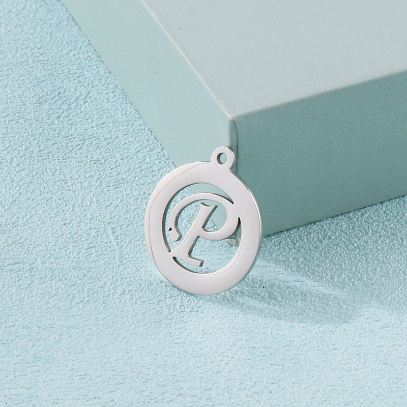Simple Style Letter Solid Color Stainless Steel Charms Jewelry Accessories display picture 5