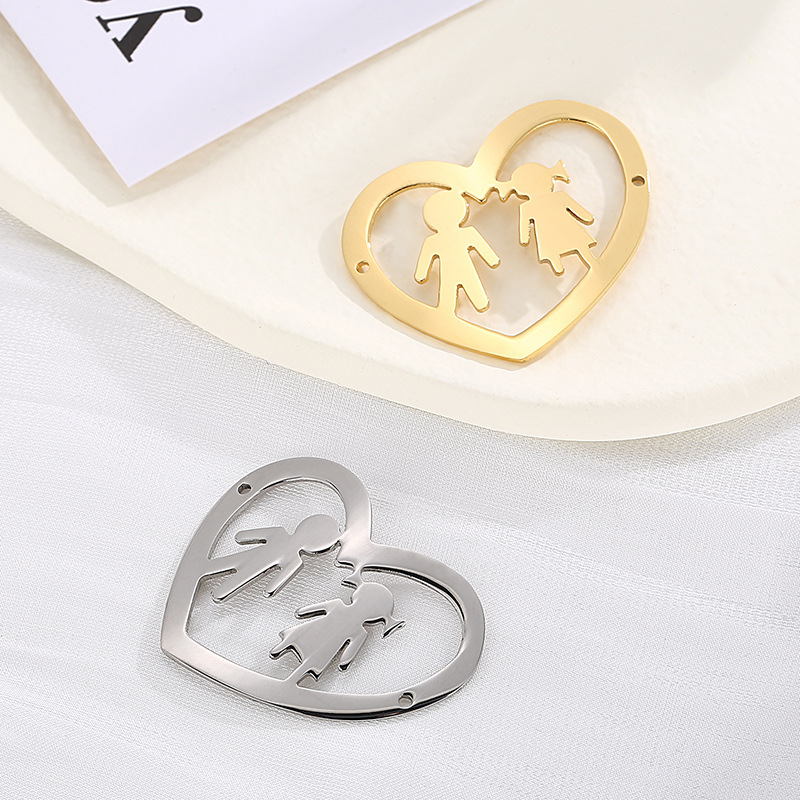 1 Piece Stainless Steel 18K Gold Plated Heart Shape display picture 2