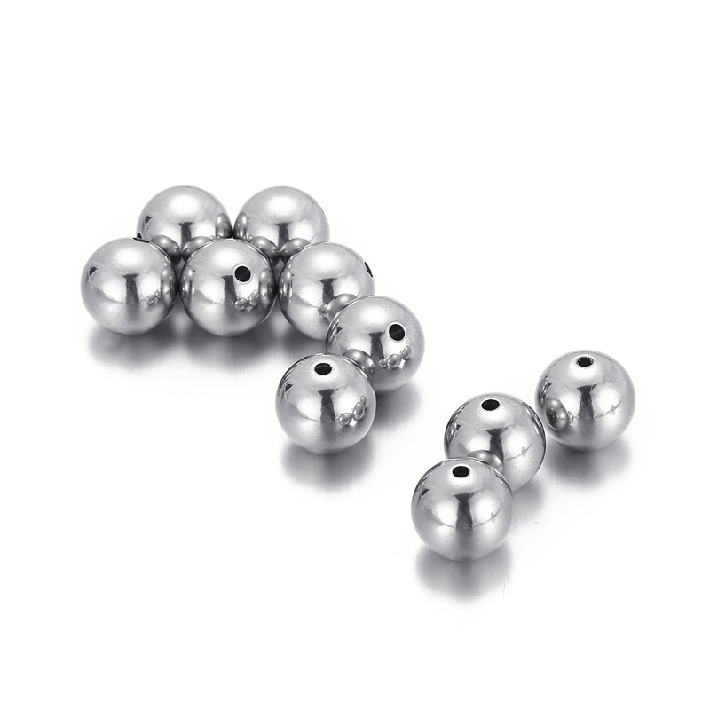 10 Pieces Diameter 4mm Diameter 5mm Diameter 8mm Stainless Steel 18K Gold Plated Round Polished Beads display picture 8