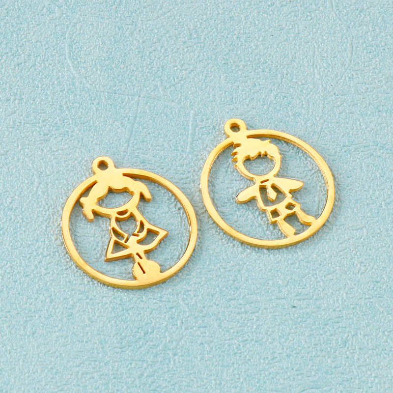 1 Piece Stainless Steel 18K Gold Plated Solid Color display picture 2