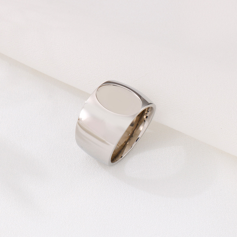 Stainless Steel 18K Gold Plated Simple Style Plating Round Rings display picture 3