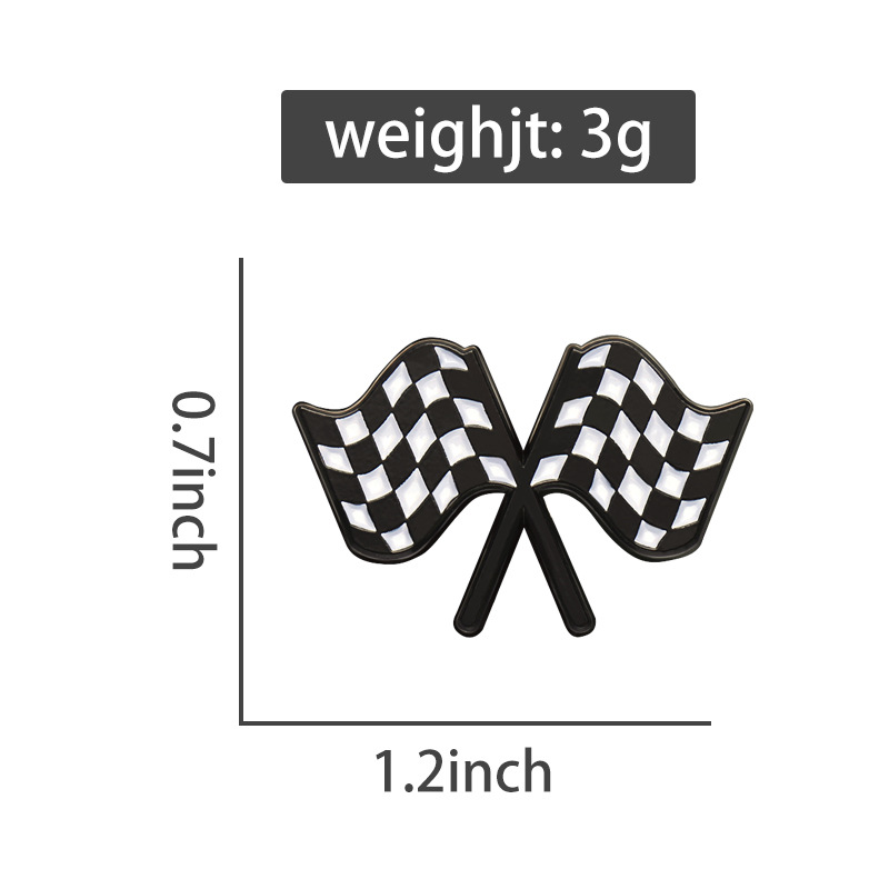 Cartoon Style Checkered Alloy Plating Unisex Brooches display picture 1