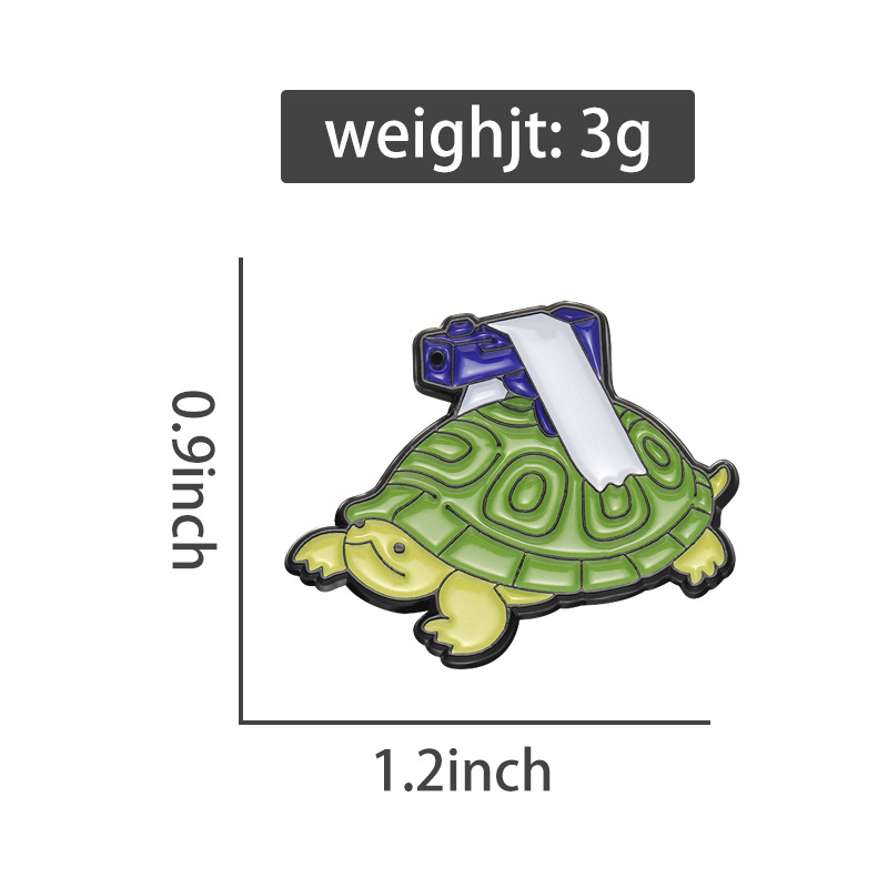 Cartoon Style Tortoise Alloy Plating Unisex Brooches display picture 1