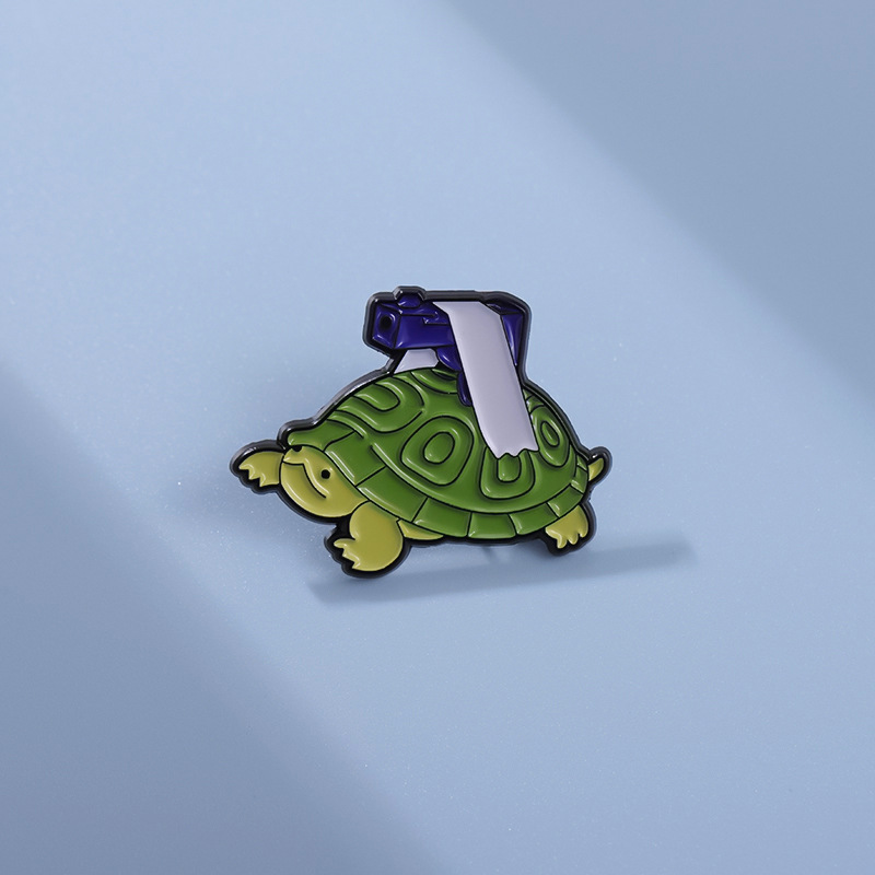 Cartoon Style Tortoise Alloy Plating Unisex Brooches display picture 6