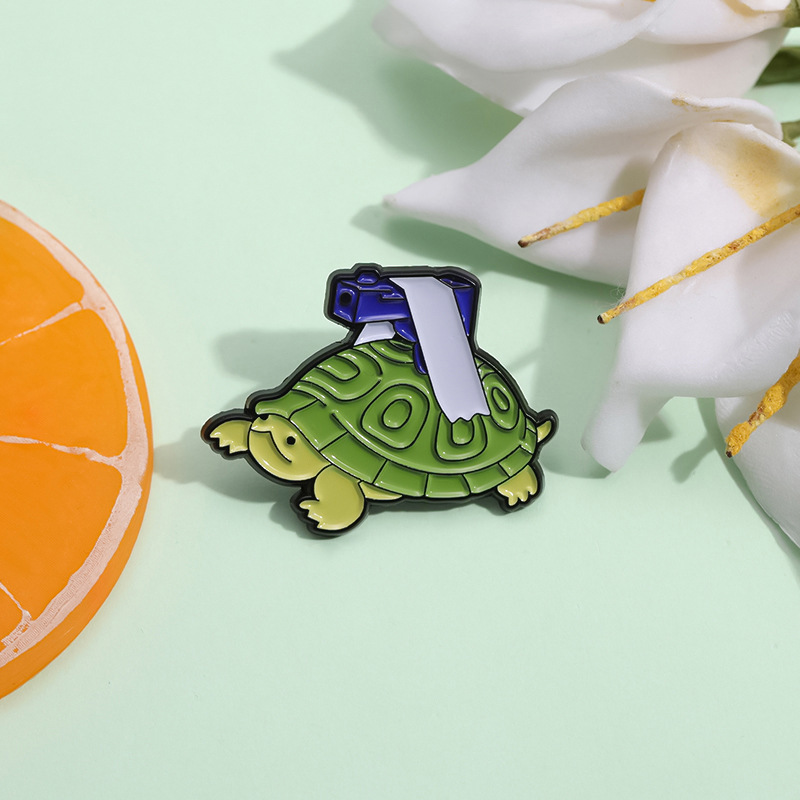 Cartoon Style Tortoise Alloy Plating Unisex Brooches display picture 7