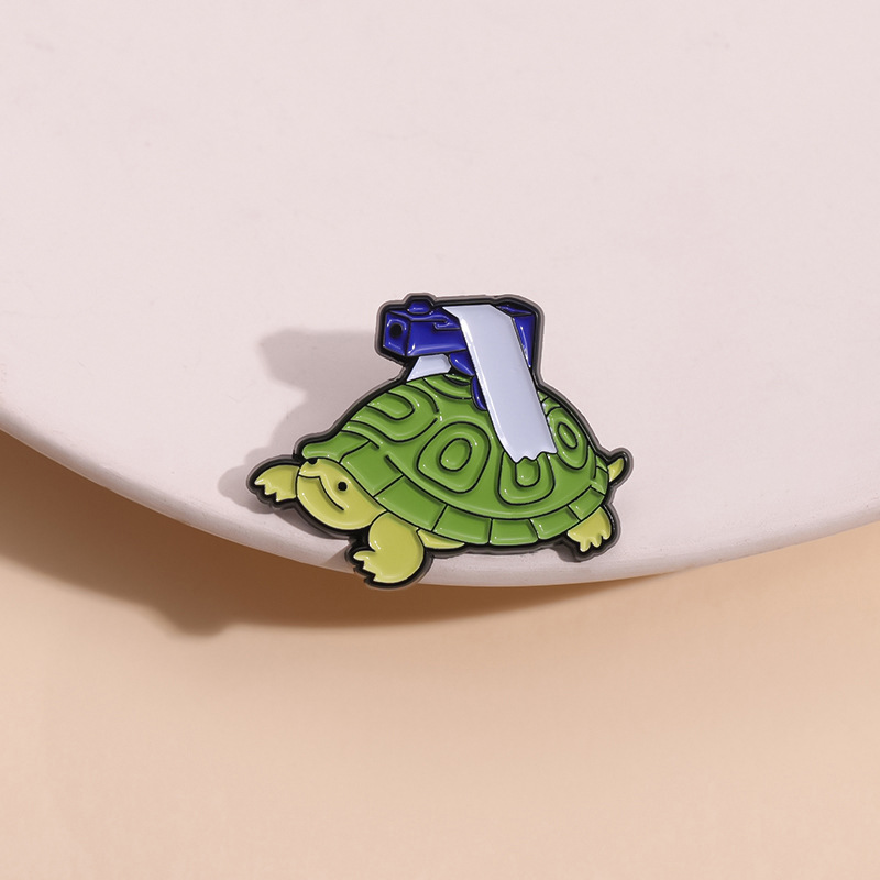 Cartoon Style Tortoise Alloy Plating Unisex Brooches display picture 8