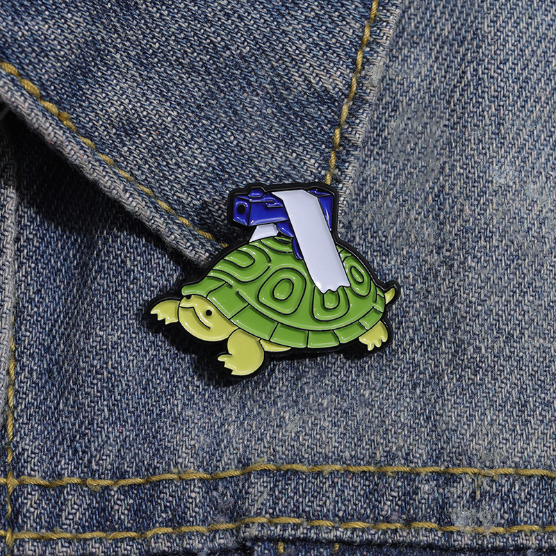 Cartoon Style Tortoise Alloy Plating Unisex Brooches display picture 9