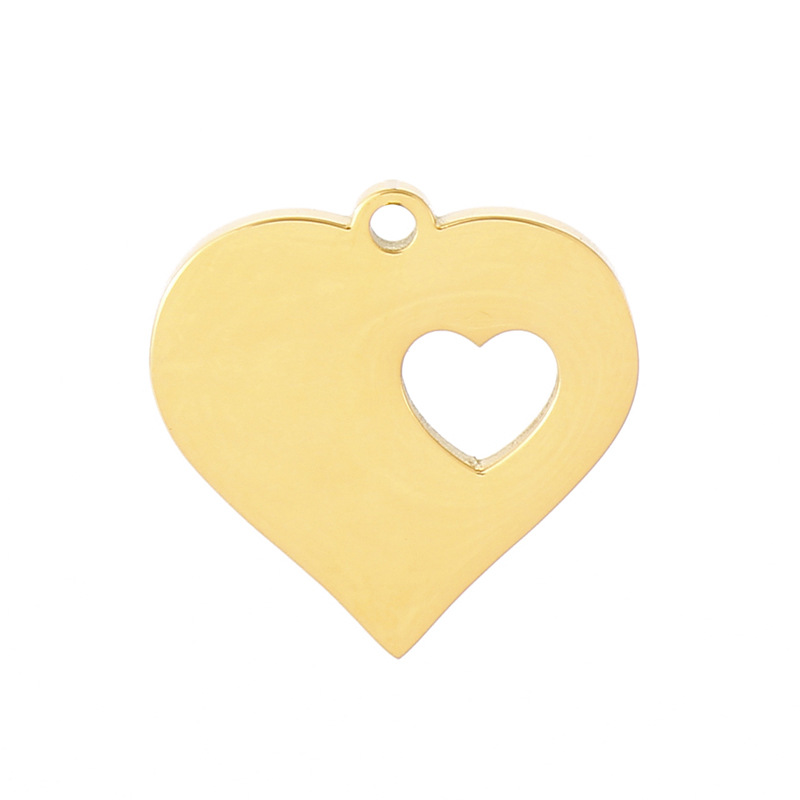 1 Piece Stainless Steel 18K Gold Plated Heart Shape display picture 5