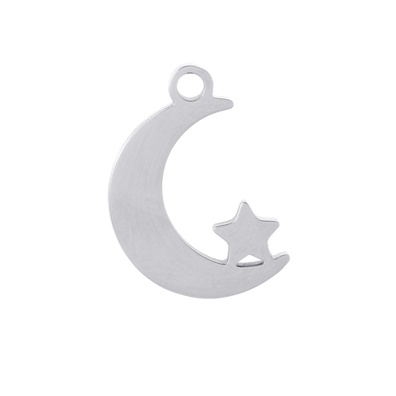 1 Piece Stainless Steel 18K Gold Plated Star Moon display picture 6