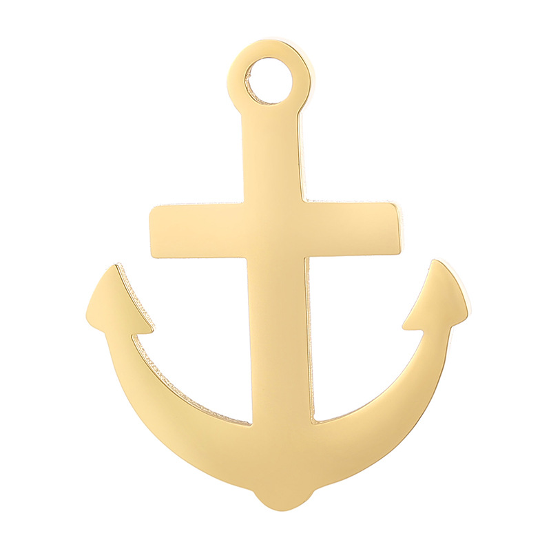 1 Piece Stainless Steel 18K Gold Plated Anchor display picture 6