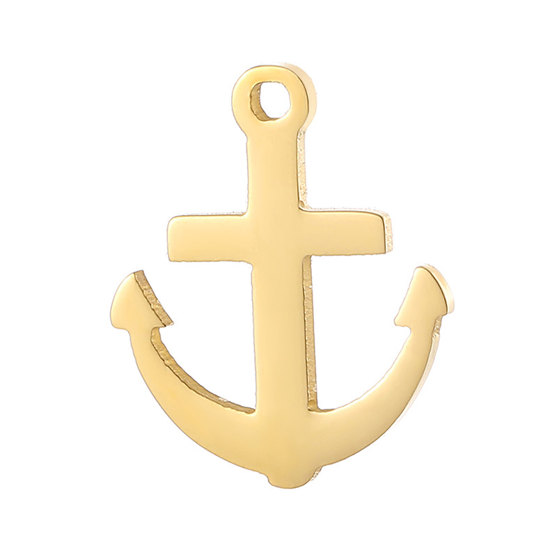 1 Piece Stainless Steel 18K Gold Plated Anchor display picture 8