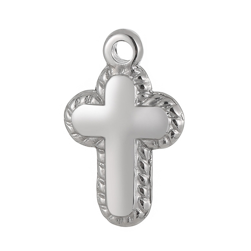 1 Piece Stainless Steel 18K Gold Plated Cross display picture 6