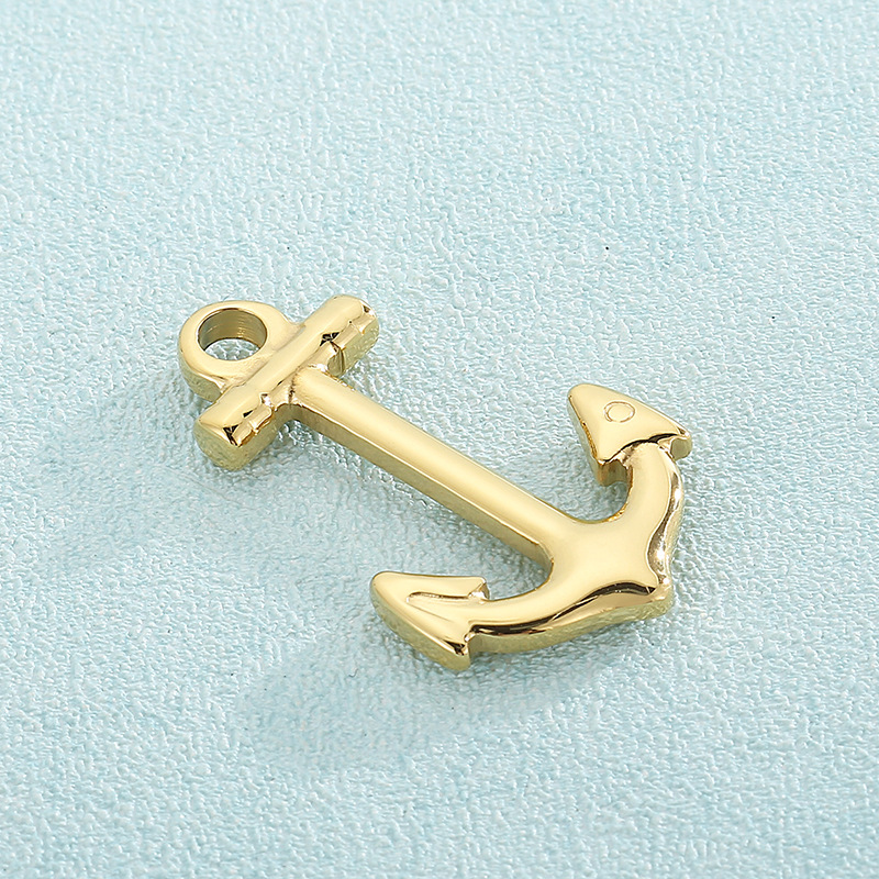 1 Piece Stainless Steel 18K Gold Plated Anchor display picture 1