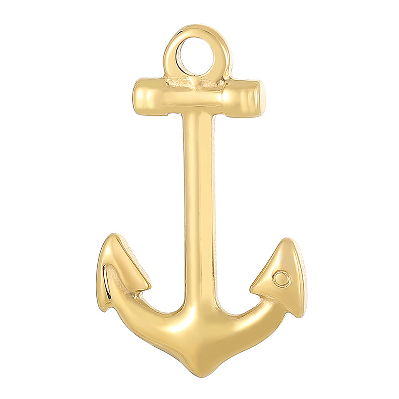 1 Piece Stainless Steel 18K Gold Plated Anchor display picture 3