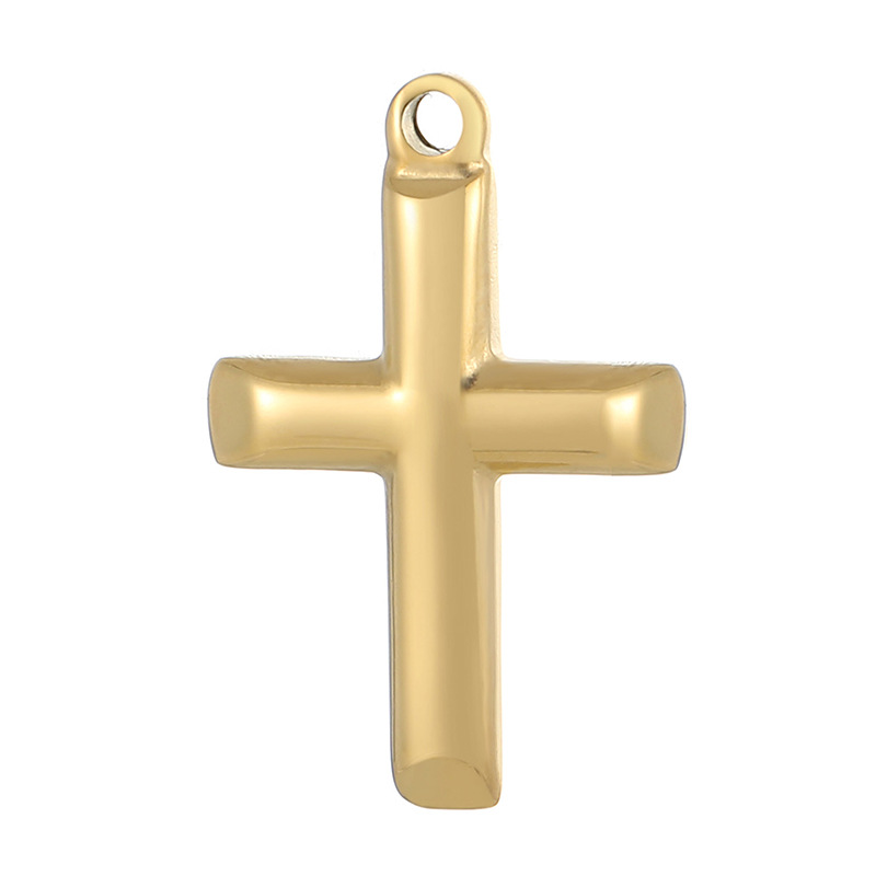 1 Piece Stainless Steel 18K Gold Plated Cross display picture 5