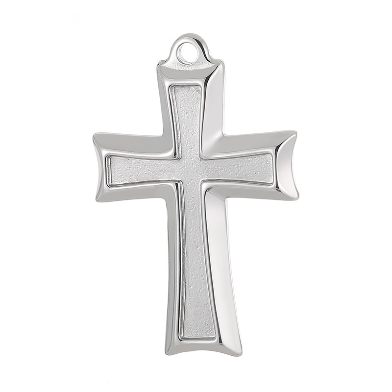 1 Piece Stainless Steel 18K Gold Plated Cross display picture 5