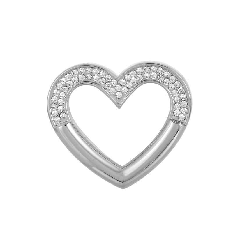 1 Piece Stainless Steel Zircon 18K Gold Plated Heart Shape display picture 7