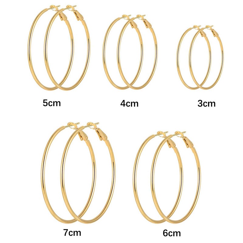 1 Pair Casual Elegant Vacation Solid Color Plating Stainless Steel White Gold Plated Gold Plated Earrings display picture 2