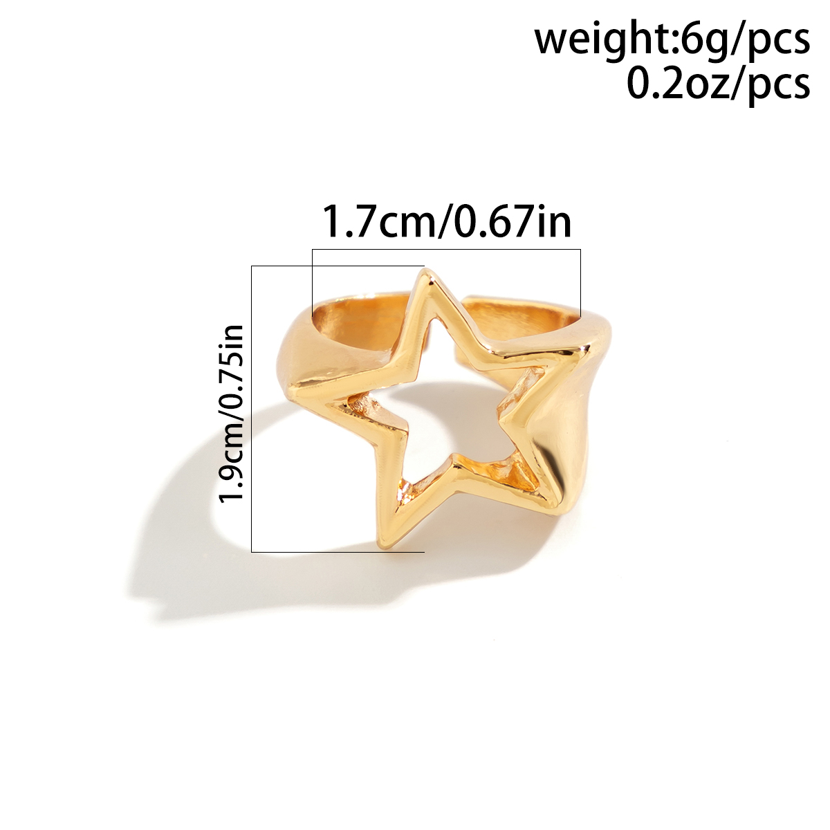 Simple Style Classic Style Star Alloy Hollow Out Women's Rings display picture 1