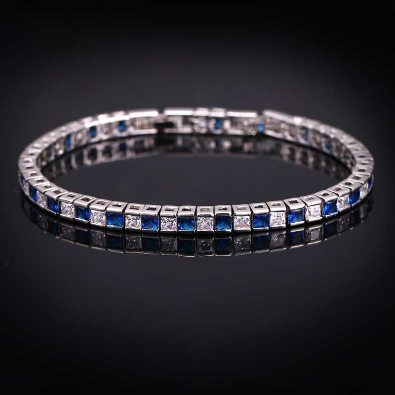Casual Square Copper Inlay Zircon 14k Gold Plated White Gold Plated Bracelets display picture 4