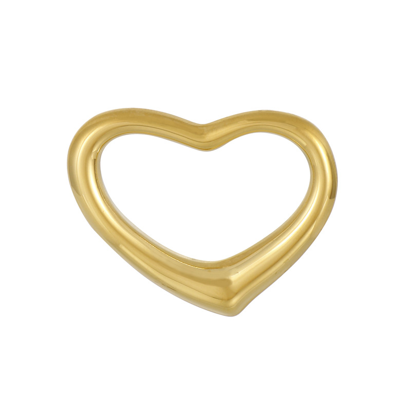1 Pieza Acero Inoxidable Chapados en oro de 18k Forma De Corazón display picture 6