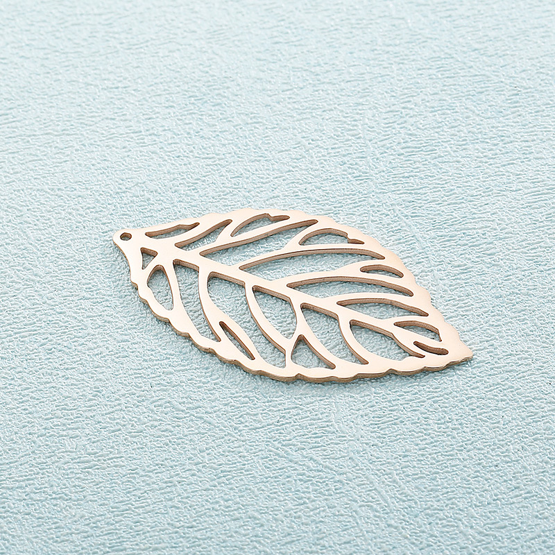 1 Piece Stainless Steel 18K Gold Plated Leaves display picture 6
