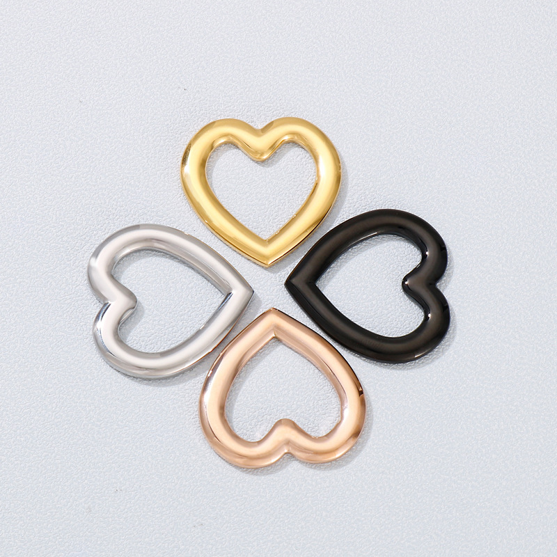 1 Piece Stainless Steel 18K Gold Plated Heart Shape Solid Color display picture 1