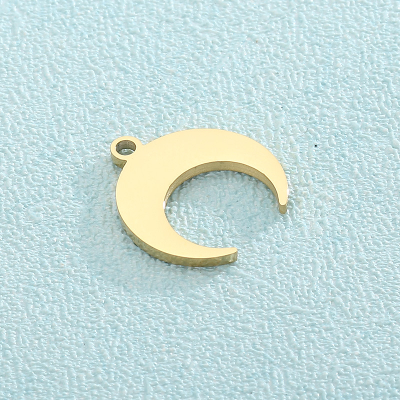 1 Piece Stainless Steel 18K Gold Plated Moon display picture 2