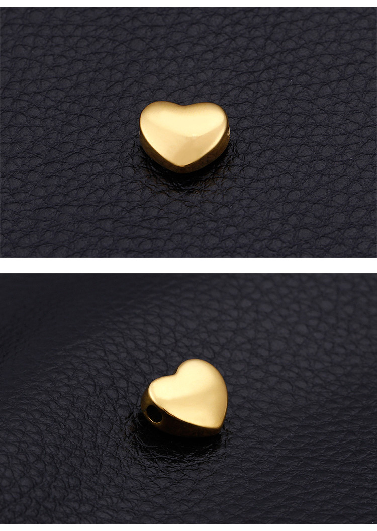1 Pieza Acero Inoxidable Chapados en oro de 18k Forma De Corazón display picture 1