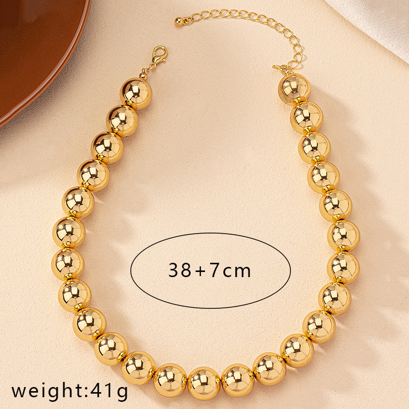 Punk Simple Style Solid Color Alloy Plating Gold Plated Women's Pendant Necklace display picture 10