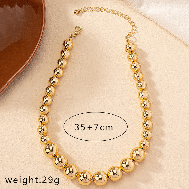 Punk Simple Style Solid Color Alloy Plating Gold Plated Women's Pendant Necklace display picture 1