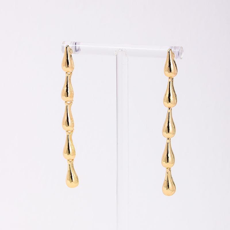 1 Pair Simple Style Solid Color Alloy Drop Earrings display picture 1