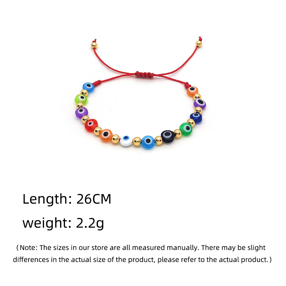 Classic Style Devil's Eye Resin Rope Beaded Women's Bracelets display picture 1